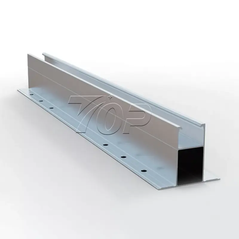 Sistema de minirail para techo de metal trapezoidal solar